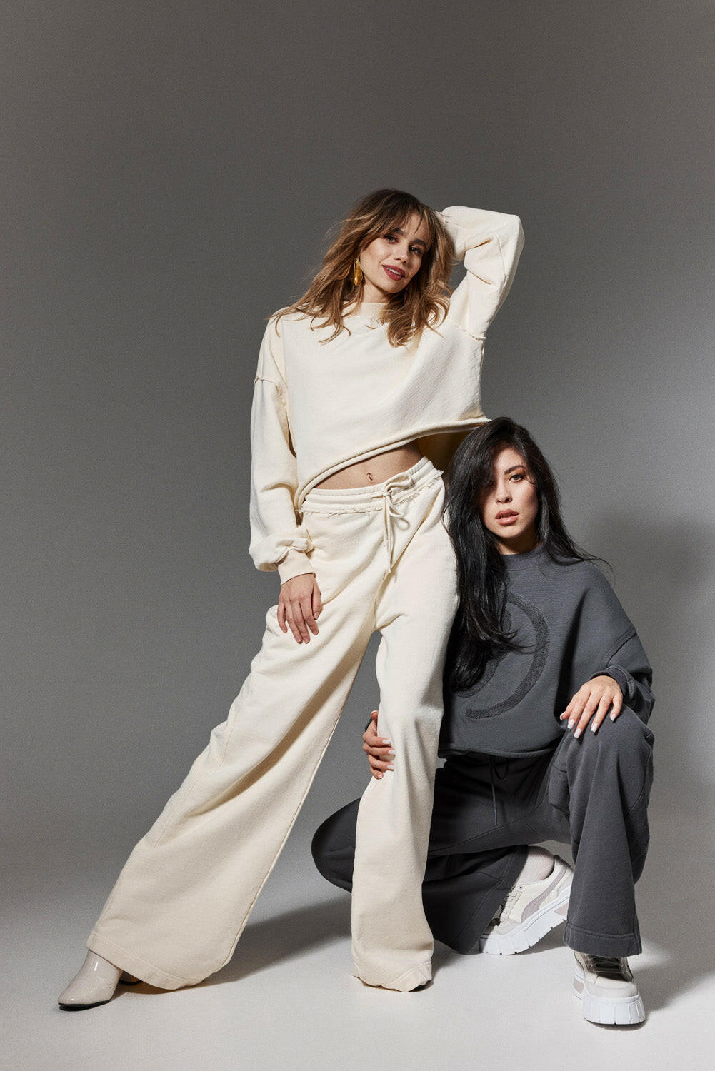 French Terry Wide-Leg Pant