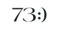 73:) logo — modern West Coast living brand