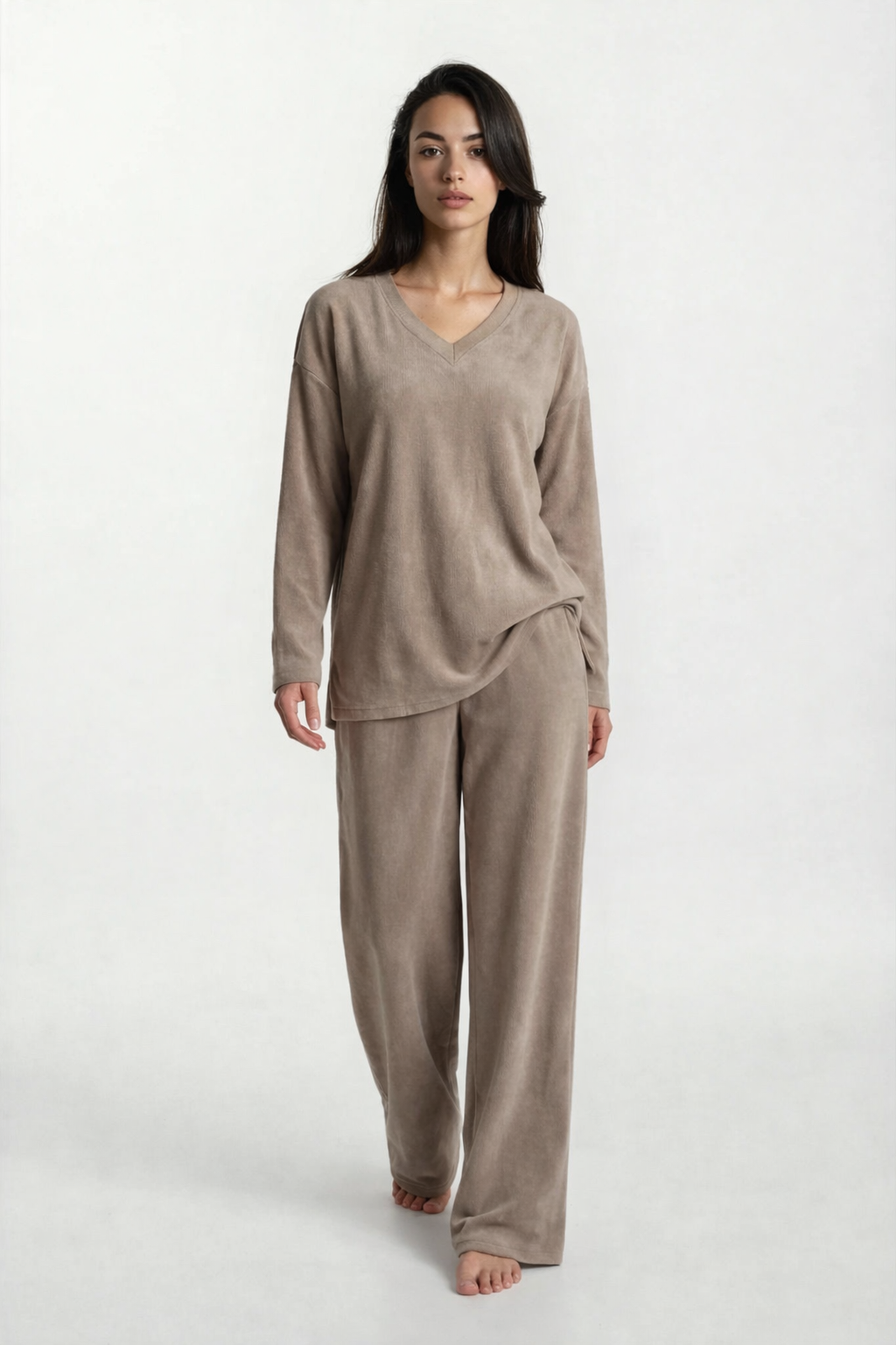 French Terry Lounge Set — Latte