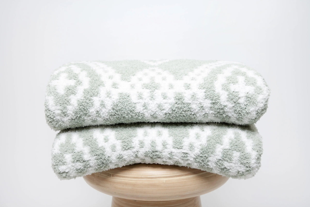 Desert Sage Diamond Knit Throw