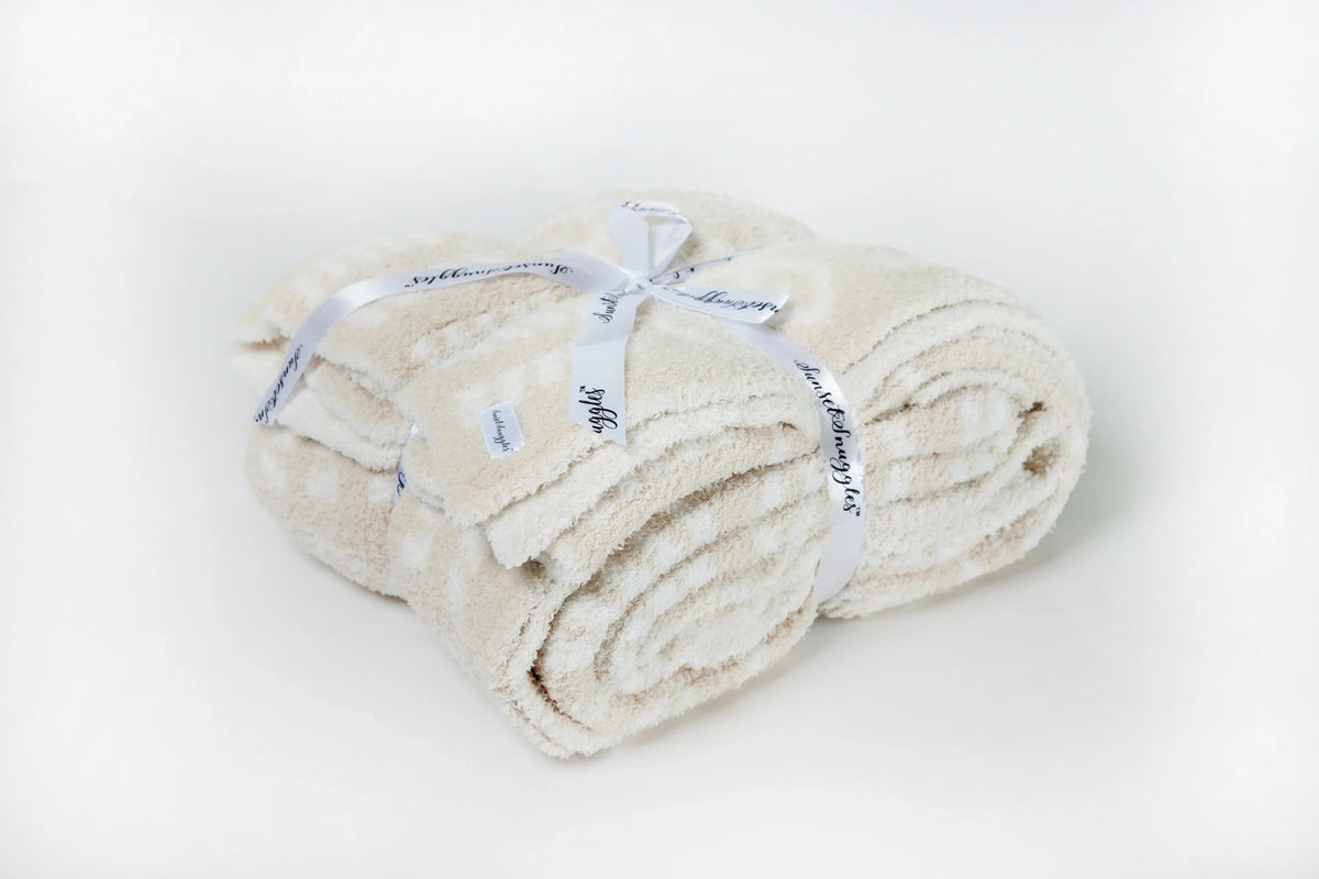 Birch + Marshmallow Diamond Knit Throw