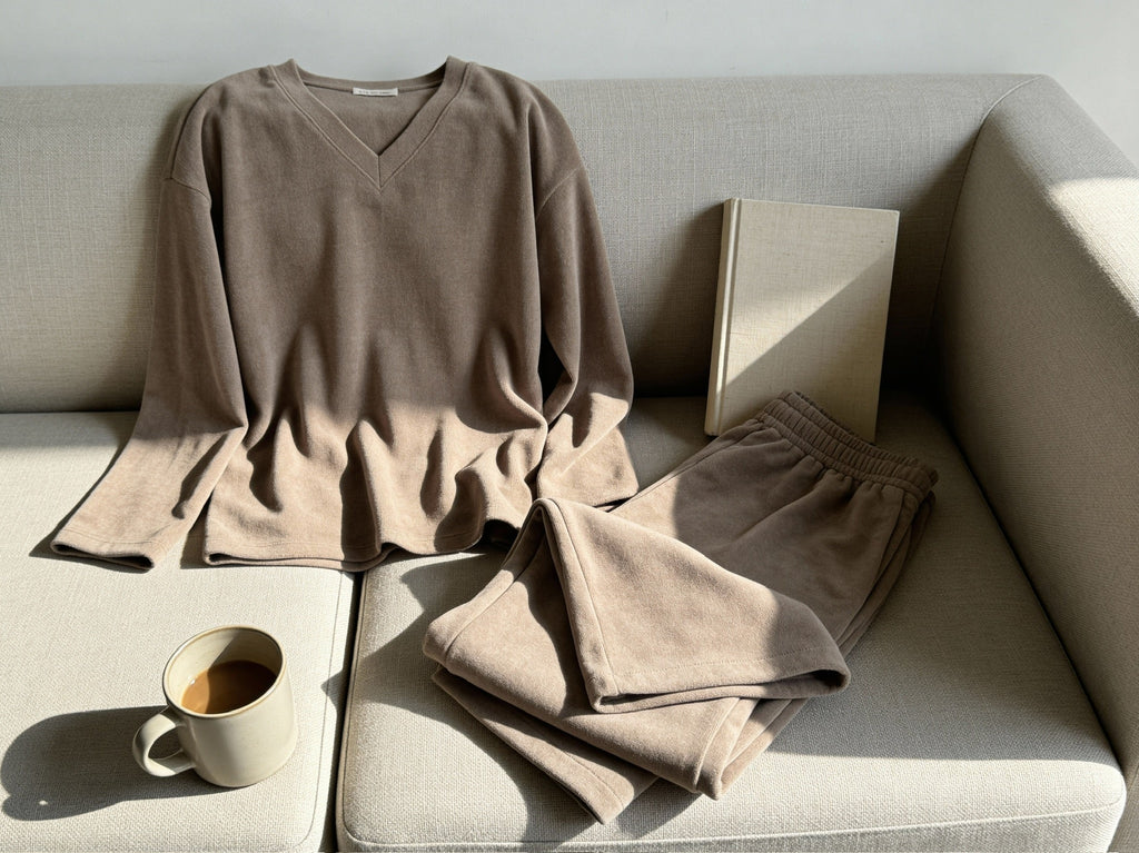 French Terry Lounge Set — Latte